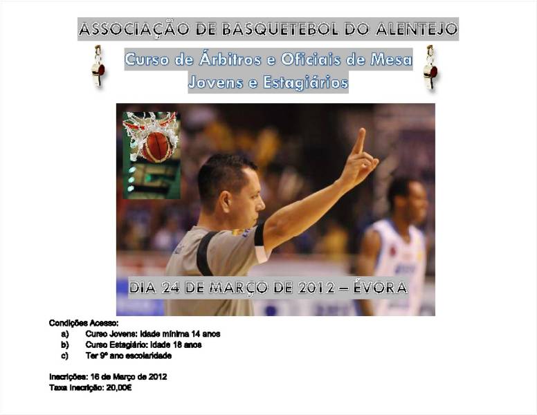 Curso de Formação de Árbitros de Basquetebol